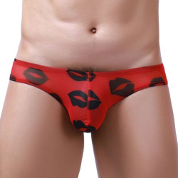 MenSexyWear Slip sexy Kiss Lips Rouge